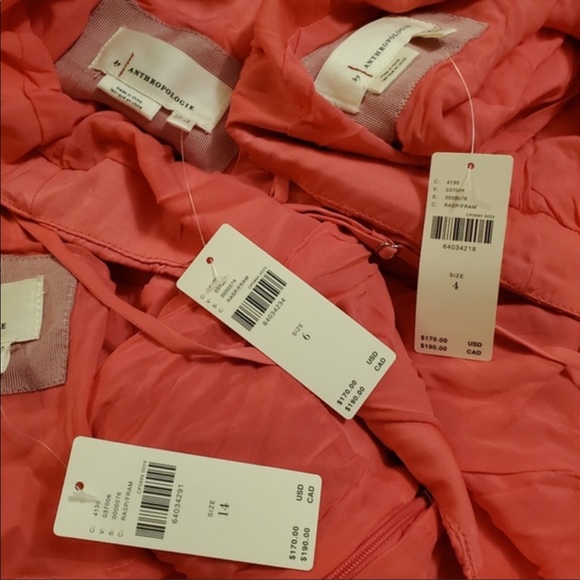 Anthropologie Ruched Slip Dress- Raspberry - Picture 5 of 8